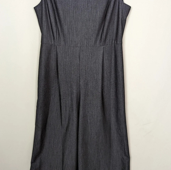 Calvin Klein sz 10 V Neck Sleeveless Wide Leg Jumpsuit One-Piece Career Modern - Picture 5 of 10